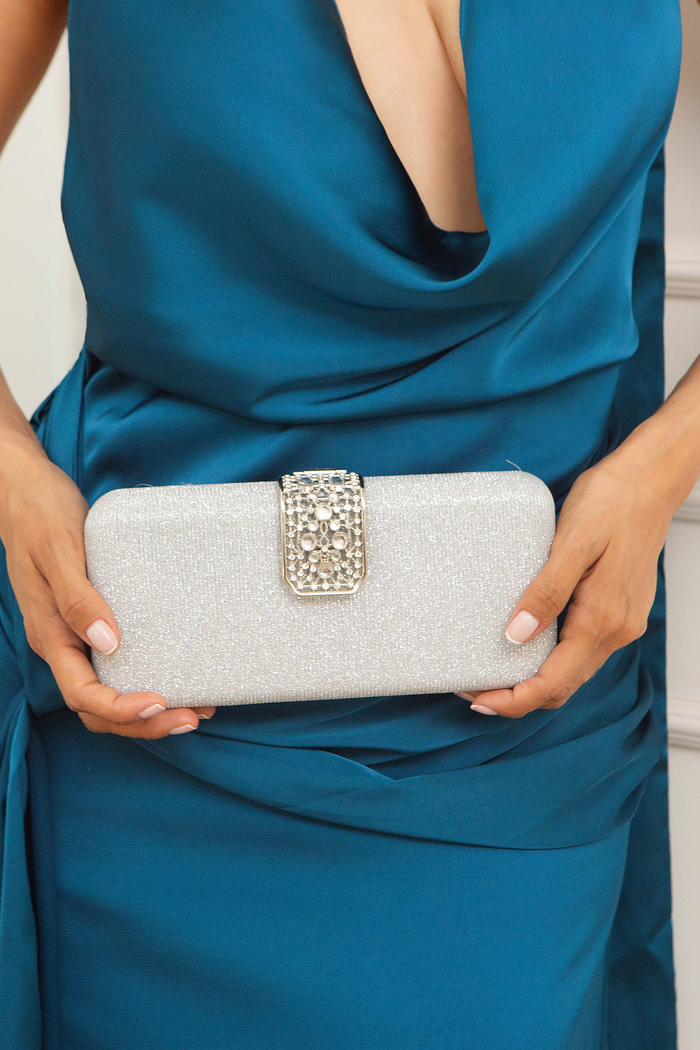 CLUTCH FRIDA SILVER
