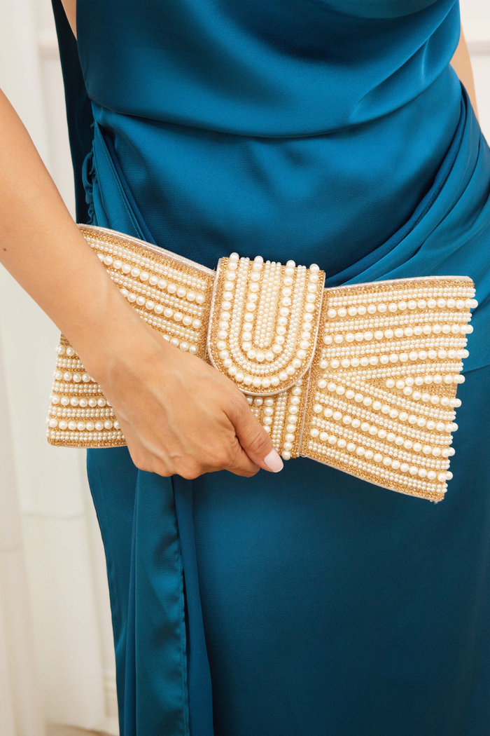 CLUTCH GRETA GOLD