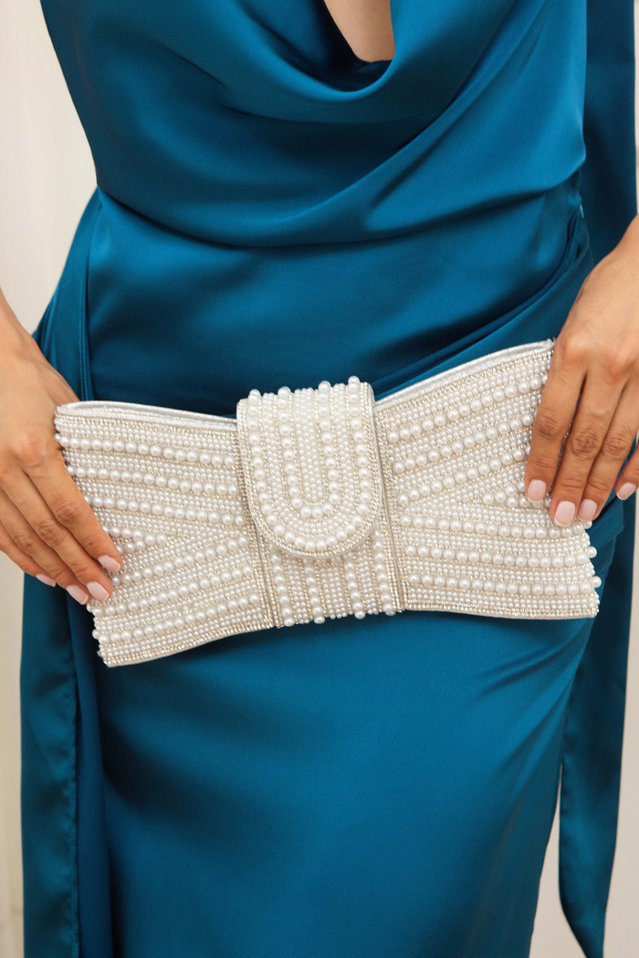 CLUTCH GRETA SILVER