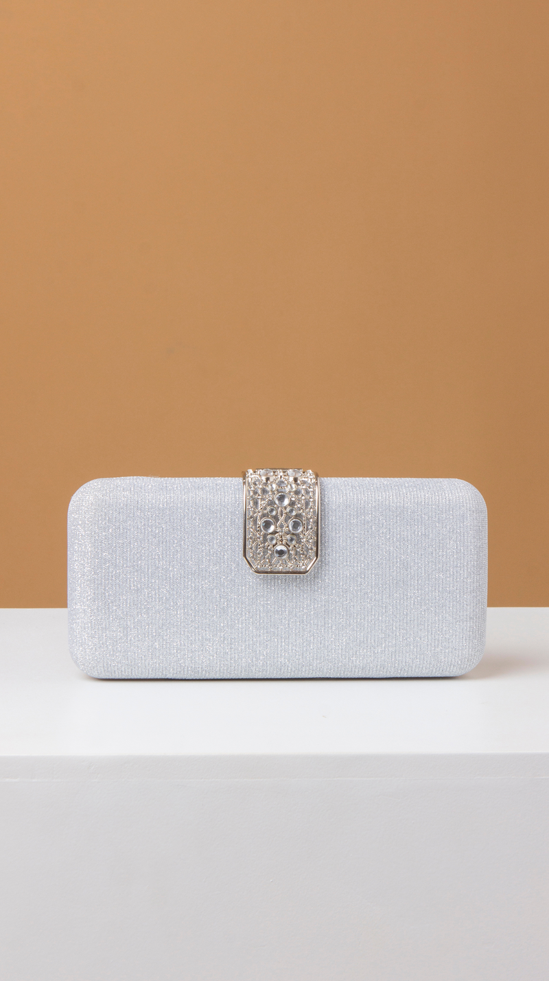 CLUTCH FRIDA SILVER