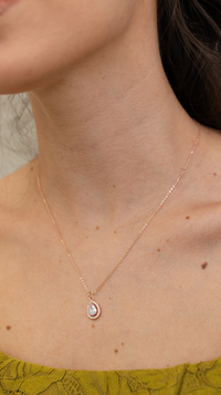 COLLAR Y ARETES GOTA ROSEGOLD CIRCONIO