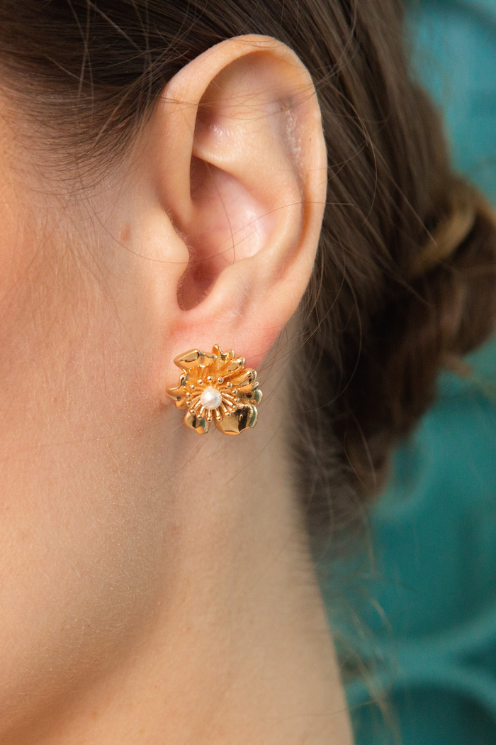 ARETES MICA GOLD